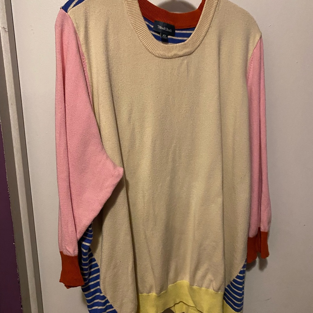 ModCloth mixed print 4x sweater